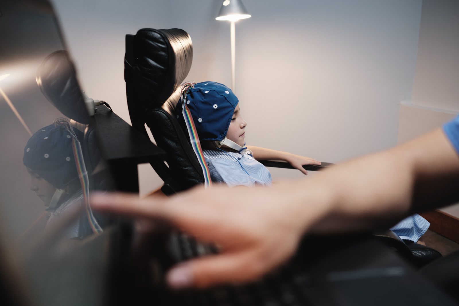 qEEG caps are comfortable — even for kids